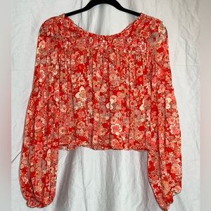 FREE PEOPLE Up For Anything Top in Cherry Combo